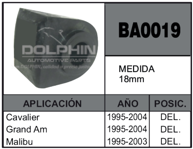 Imagen de BA0019 G. BARRA CHEV.DEL. CAVALIER,