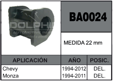 Imagen de BA0024 G. BARRA CHEV. DEL. CHEVY,