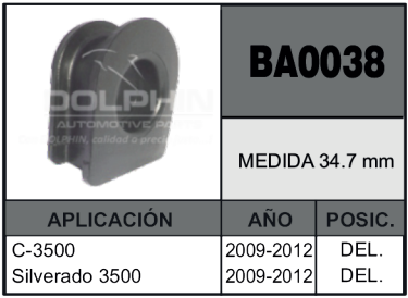 Imagen de BA0038 G. BARRA CHEV. DEL. C3500  09-12