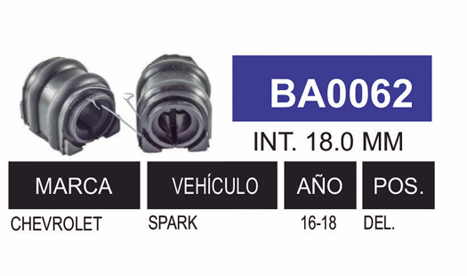 Imagen de BA0062 G. BARRA CHEV. DEL. SPARK 16-18