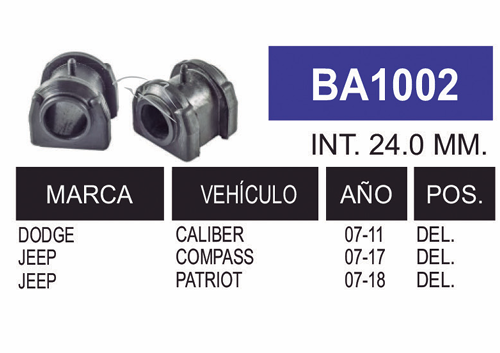 Imagen de BA1002 G. BARRA CHRYSLER DEL. CALIBER,