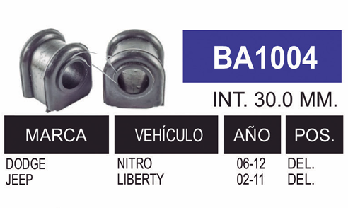 Imagen de BA1004 G. BARRA CHRYSLER DEL. LIBERTY