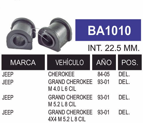 Imagen de BA1010 G. BARRA CHRYSLER TRAS.