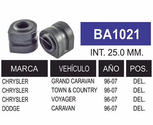 Imagen de BA1021 G. BARRA CHRYSLER DEL.