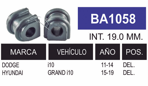 Imagen de BA1058 G. BARRA CHRYSLER DELANTERA  I-