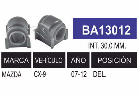 Imagen de BA13012 G. BARRA DEL. CX-9  07-14