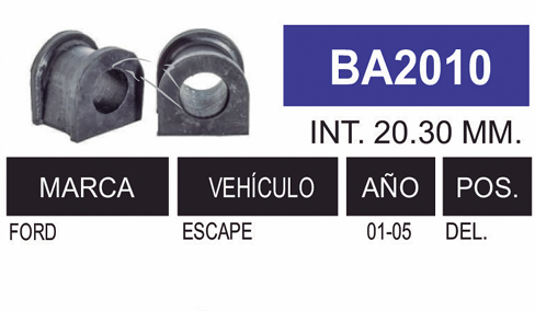 Imagen de BA2010 G. BARRA FORD DEL. ESCAPE 01-05