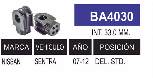 Imagen de BA4030 G. BARRA DEL NISSAN SENTRA 07-12