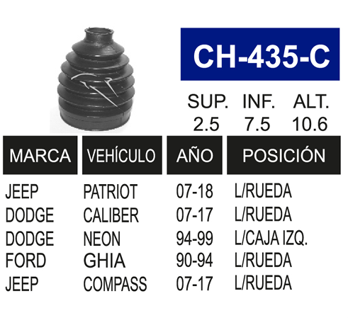 Imagen de CH-435-C MACHE. L/R COMPASS 07-17