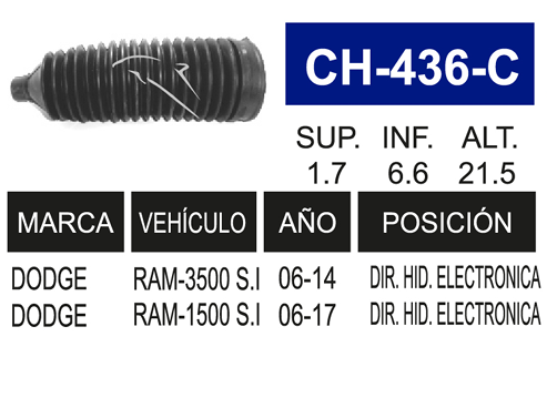 Imagen de CH-436-C MACH DIR HID ELECTRICA RAM 13-17