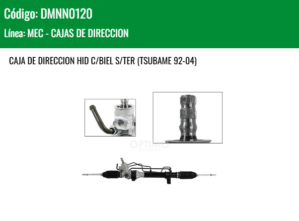Imagen de DMNN0120 CAJA DE DIRECCION HID C/BIEL S/TER (TSUBAME 92-04)