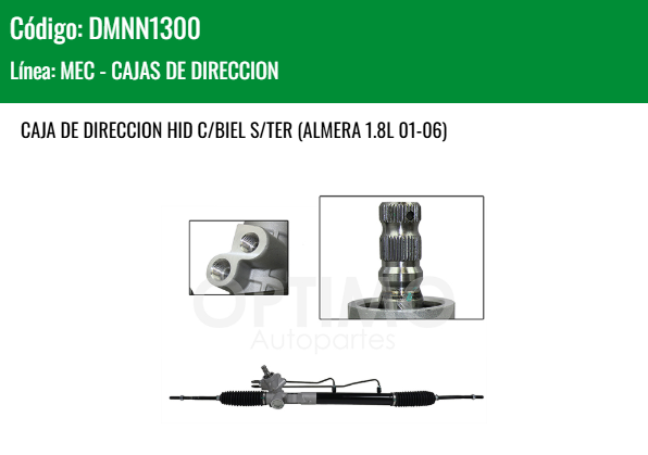 Imagen de DMNN1300 CAJA DE DIRECCION HID C/BIEL S/TER (ALMERA 01-06)
