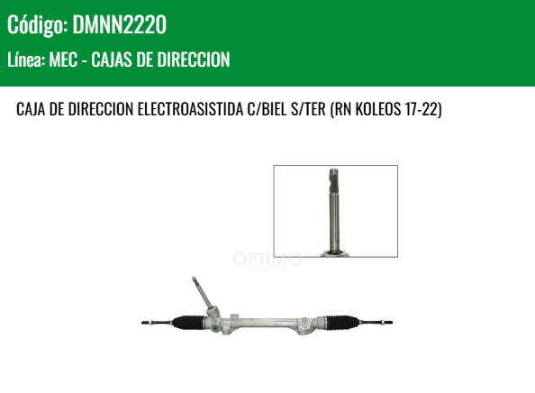 Imagen de DMNN2220 CAJA DE DIRECCION ELECTROASISTIDA C/BIEL S/TER (RN KOLEOS 17-22)