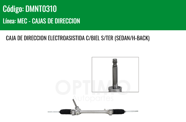 Imagen de DMNT0310 CAJA DE DIRECCION ELECTROASISTIDA C/BIEL S/TER (SEDAN/H-BACK)