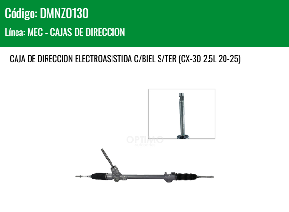 Imagen de DMNZ0130 CAJA DE DIRECCION ELECTROASISTIDA C/BIEL S/TER (CX-30 2.5L 20-25)