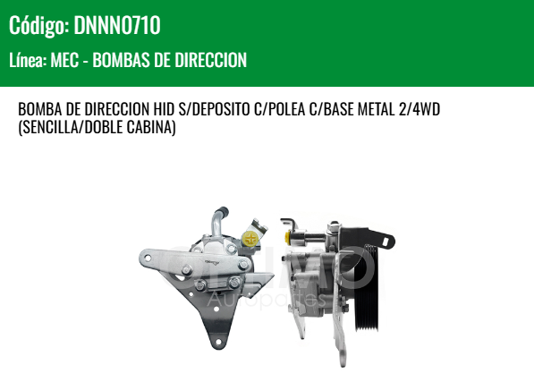 Imagen de DNNN0710 BOMBA DE DIRECCION HID S/DEP