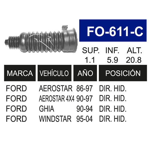 Imagen de FO-611-C MACH DIR HID IZQ DER TOPAZ,GHIA