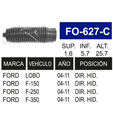 Imagen de FO-627-C MACH DIR IZQ DER FORD LOBO 04-10