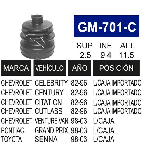 Imagen de GM-701-C MACH L/R CITATION X11 CELEBRITY