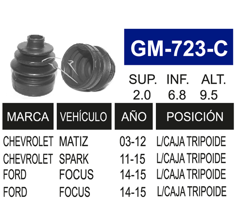 Imagen de GM-723-C MACH L/C IZQ. Y DER MATIZ G2 04-