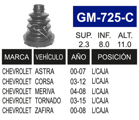 Imagen de GM-725-C MACH L/C IZQ Y DER CORSA, 04 RC-