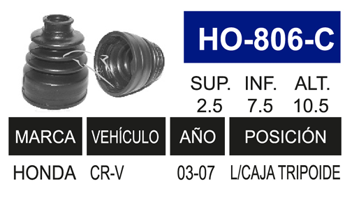 Imagen de HO-806-C MACH. L/C IZQ. Y DER. TRIPOIDE CR-