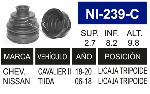 Imagen de NI-239-C MACH. L/C  IZQ. Y DER. TIIDA