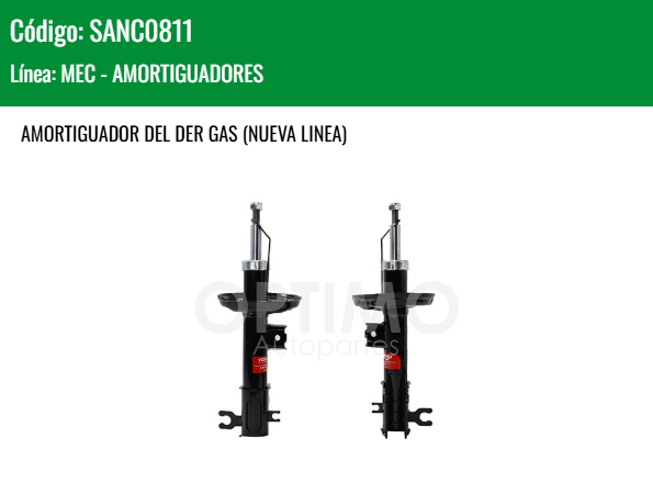 Imagen de SANC0811 AMORTIGUADOR DEL DER GAS (NUEVA LINEA)