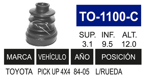 Imagen de TO-1100-C MACH. L/R  PICK-UP  84-08