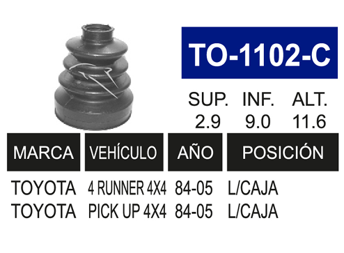 Imagen de TO-1102-C MACH. L/C  PICK-UP  84-08