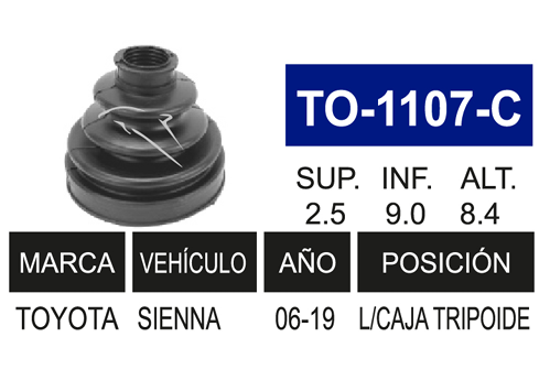 Imagen de TO-1107-C MACH. L/C SIENNA 04-10