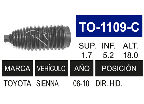 Imagen de TO-1109-C MACH DIR. HID. SIENNA 04-10