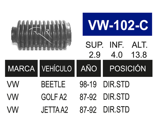 Imagen de VW-102-C MACH. DIR. STD. IZQ. DER. GOLF,