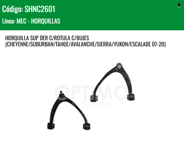 Imagen de SHNC2601 HORQ SUP R 2744022