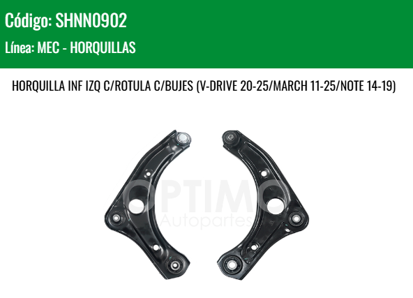 Imagen de SHNN0902 HORQUILLA INF IZQ C/ROTULA 54500-