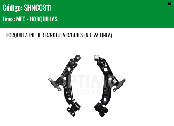 Imagen de SHNC0811 HORQ. INF DER C/ROTULA C/BUJES